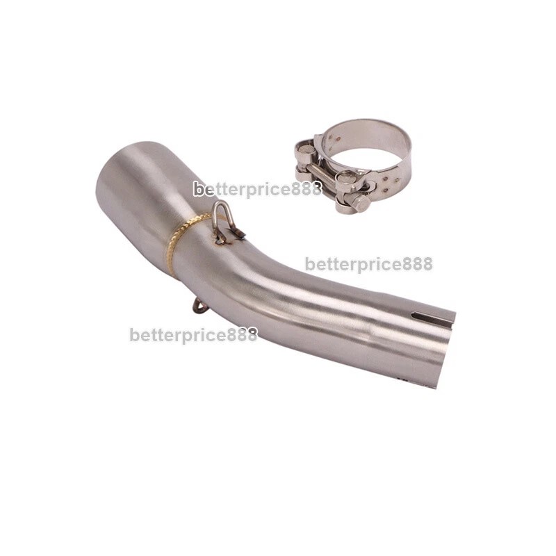 Unbranded Motorcycle Exhaust Muffler Tips Link Middle Pipe For Suzuki