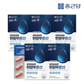 Jongkundang 종근당 피부보습엔 히알루론산(비타민4종 복합기능) 5박스/5개월분 Jongkundang Skin Moisturizing with Hyaluronic Acid (4 Types of Vitamin Complex) 5 Boxes / 5-Month Supply