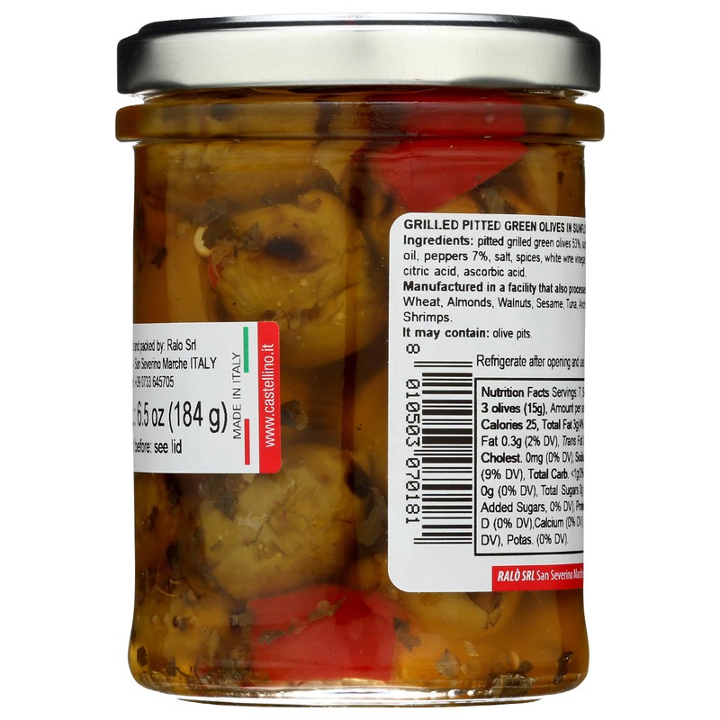 Castellino Grilled Olives, 6.5 OZ
