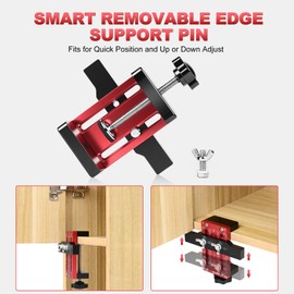 Cabinet Door Mounting Jig, Cabinet Door Installation Positioner for Easy Door Support and Alignment, Cabinet Installation Tool for Mount Hinges, Cabinet Hardware Hinge Jig Clamps Up to 2 3/8"