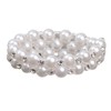 Fuqimanman2020 Multi Row Imitition Pearl Stretch Bracelet Stackable Crystal Strand