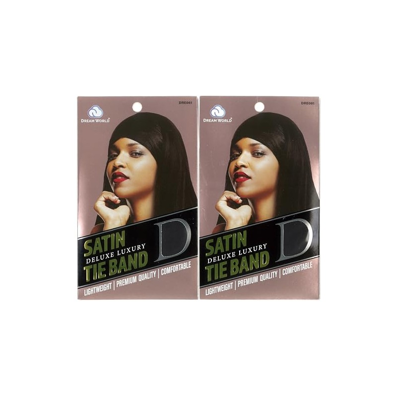Dream World Women's Satin Deluxe Tie Band Black