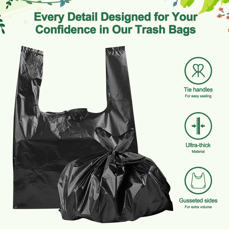 Adult Diaper Disposal Bags, Extra Thick, Black, Small 100 Count