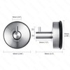 YOHOM Suction Cup Hook, Stainless Steel Towel Holder with Suction