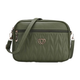 Welltude Women's Shoulder Bag, Cross-Body Shape, Small, Mini Bag, Lightweight, Pochette, Mini Shoulder Bag (Green)