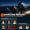 LED Headlamp Rechargeable 2 Pack, Headlight Flashlight with Red Lights