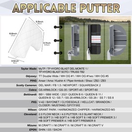 Golf Blade Ping-type Putter Head Cover Magnetic Closure Golf Club Protector Simple White Pu Leather