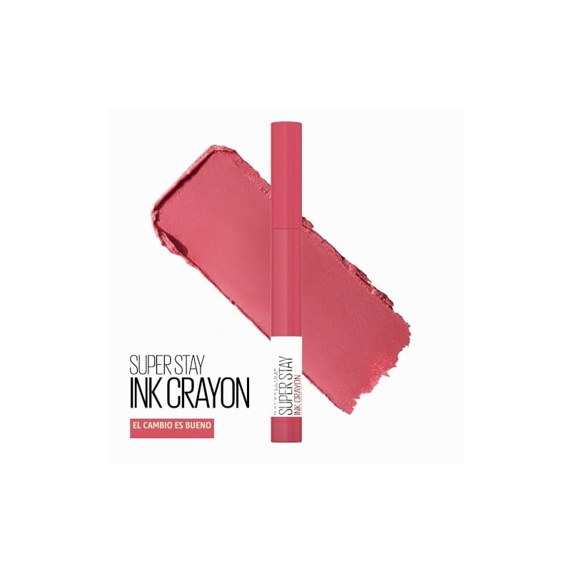 Maybelline Superstay ink crayon Matte longwear lipstick Makeup, Long Lasting