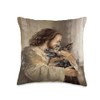 Jesus Painting The Life Of Jesus German Shepherd Throw Pillow