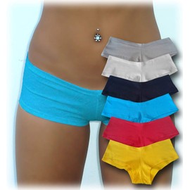 Brazilex Women's Boy Short Panties Cotton (6 Pack) Small