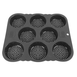 Molde de silicona para panecillos de hamburguesa, moldes antiadherentes para panecillos de hamburguesa de 8 cavidades, molde para hacer pan, molde para hacer bollos