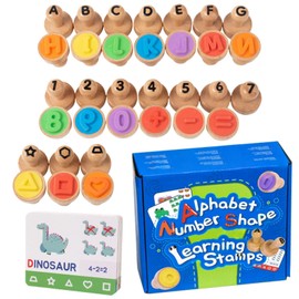 Kids Alphabet Stamps,Alphabet Number Stamp Flashcard | Portable Educational Toy Classroom Art Crafts For Classroom, Crafting, Preschool