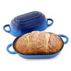Enameled Cast Iron Bread Oven 2 Qt (Blue), Non-Stick Single