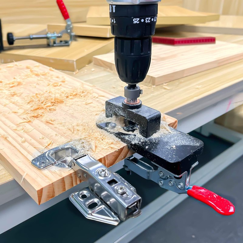 GoldEpic 35mm Concealed Door Hinge Jig Cabinet Hardware Pocket Hole