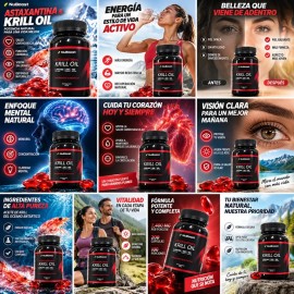 Aceite De Krill 2400 Mg Para Cuidado Diario 200 Cápsulas
