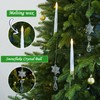 12PCS Christmas LED Taper Candles, Battery Operated Flickering Tree Candle