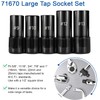 71670 Large Tap Socket Set, Fit 5/8", 11/16", 3/4", 7/8"