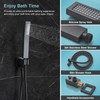 RTTWYYUU Matte Black Shower Head and Handle Set 8 Inch,