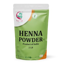 Triple Sifted Henna Powder For Hair | 2 Pound Bulk Pack | 100% Pure Henna Powder | Zero Chemicals, Best results | By Yogi's Gift®