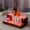 Wine Rack with LED Light Liquor Bottle Display Shelf Wall