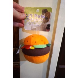 LIL PALS NWT LIL PALS DOG TOY PLUSH/VINYL HAMBURGER