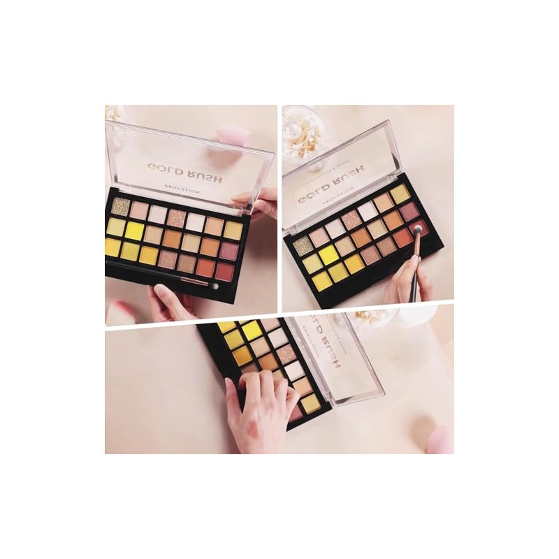 Profusion Cosmetics 21 Sombras PLT Ojos Gold Rush Paleta Vegano