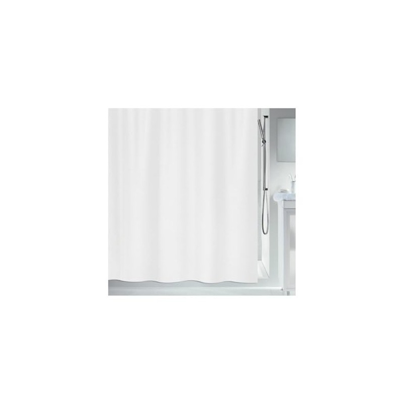 Spirella Anti-Mould Shower Curtain - Anti-Bacterial, Washable, Waterproof - Polyester,