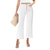 GRAPENT White Capri Pants - Women's Casual Summer Jeans Size