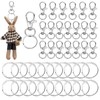 20Pcs Swivel Lobster Clasps with 20 Key Rings Hoops, Metal