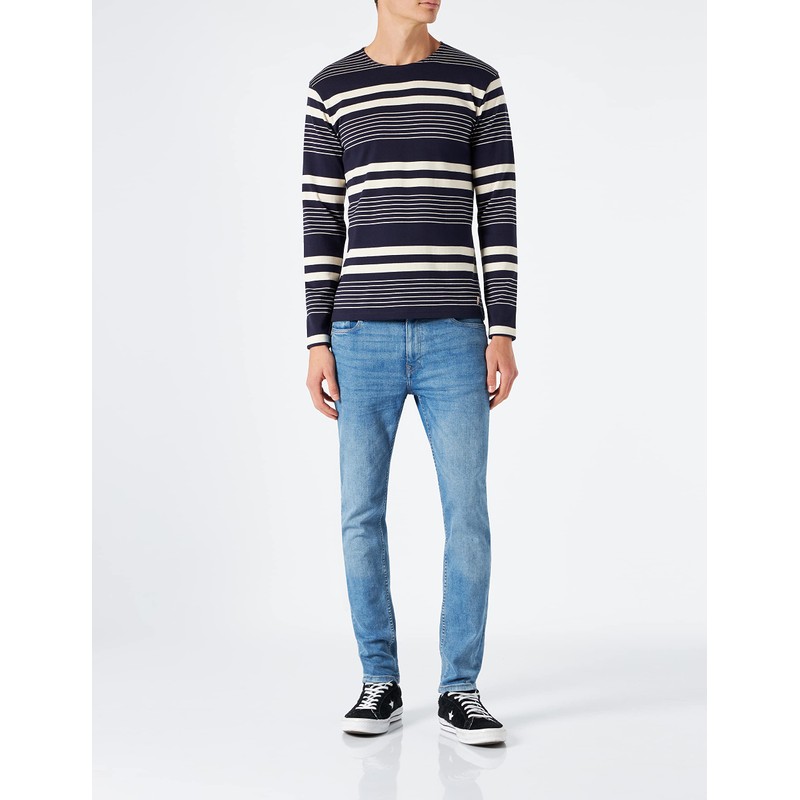 Armor Lux Men's Long Sleeve Stockings Pullover, Ship/Nature.