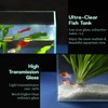 LAQUAL 10 Gallon Ultra Clear Glass Fish Tank, Rimless Low