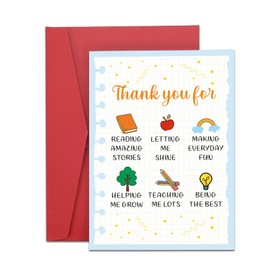 Teacher Valentines Day Cards Gifts for Women Men Teacher Appreciation Christmas Gifts from Students Thank You GiftS for Teacher Women Men End of Year Teacher Graduation Birthday Gifts from Students