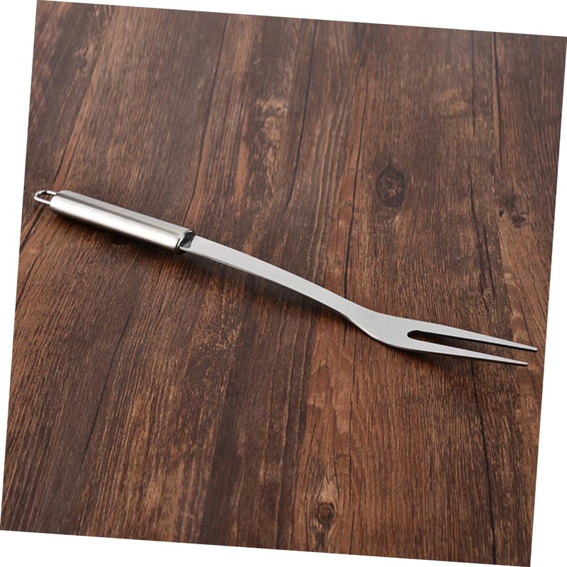 BESPORTBLE 2pcs Stainless Steel BBQ Forks Elegant Serving Forks for