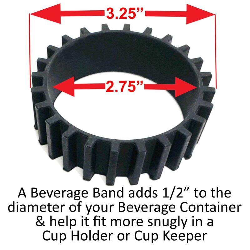 Gadjit Beverage Bands Car Cup Holder Adapter - Stop On-The-Go