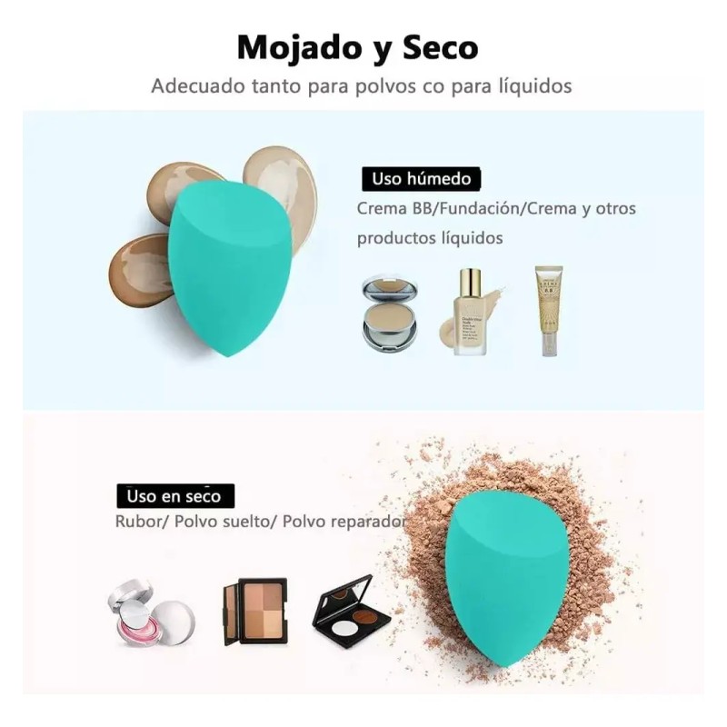 Cuidado Facial 5 Estuche Transpirable + 5 Esponjas Blender Momento
