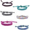 FROG SAC 6 Paracord Bracelets for Girls, Woven Parachute Cord