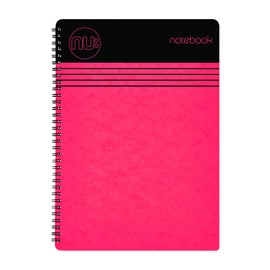 NU:,NU003358-FSC-RD Notebooks - Craze Cloud Range - A6 Red Notebook - Wirebound Notebook - Stationery Notebooks - Ruled Notepad - 110 Pages