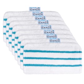 KEEPOW Pack of 8 Washable Microfibre Pads for Black & Decker Steam Mop FSMH1321JMD, FSM1605, FSMH13151SM, FSM1616, FSM1630, FSMP20