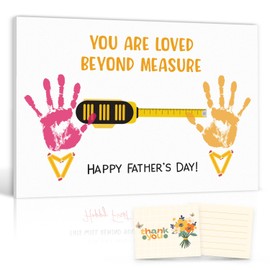 2025 Fathers Day Crafts For Kids - You're Loved Beyond Measure Handprint Poster - DIY Father's Day Gifts From Kids, Toddlers- Handprint Father's Day Gift - Dad Gifts From Daughter, Son [UNFRAMED]
