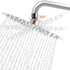 QWORK® 8-Inch Rainfall Shower Head, 360° Adjustable Shower Head, Round