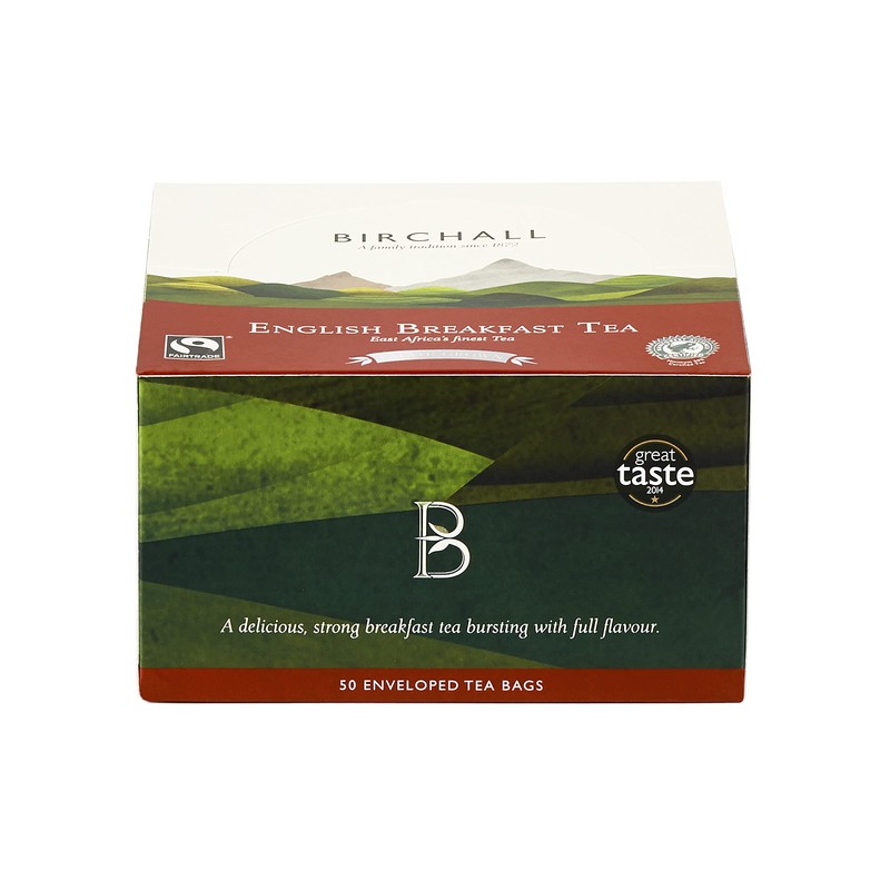Birchall English Breakfast Tea 50 Enveloped Tea Bags 125g