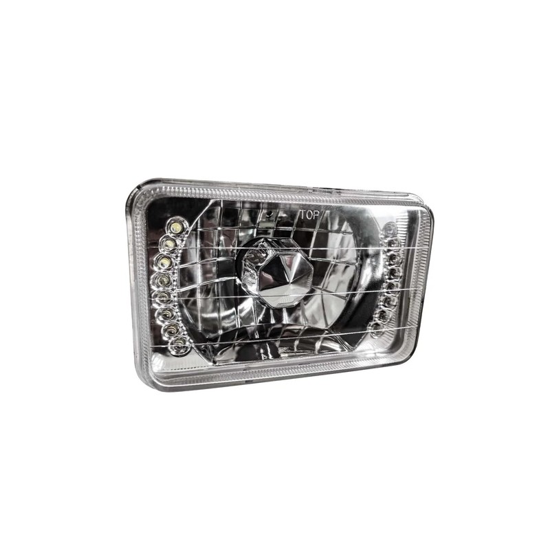 YLT Auto 4PCS 4x6" inch Square LED Headlights Cold White