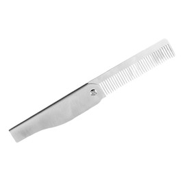 SAFIGLE Stainless Steel Folding Pocket Comb for Men Mini Travel Hair and Beard Comb Oil Hair Styling Tool Compact Lightweight for Grooming Go