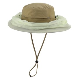 Magracy Unisex Outdoor Mosquito Head Net Hat Sun Protection Hat Mesh Face Protection Mask Fishing Hat Light Vert Khaki