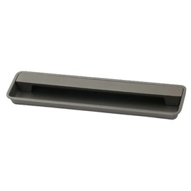 Grey Sliding Door Handle Cabinet Drawer Knob Zinc Alloy Recessed Flush Finger Pull with Screws, Hole Spacing: 128mm