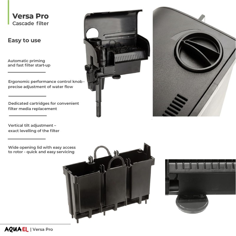 Aquael Versa Pro 20 Power Filter - Hang On Back