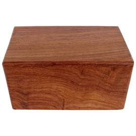 Indian Glance Wooden Urn Box - Urn for Human Ashes Funeral Cremation Urn(Large 8.5" x 6.5" x 4.5" 170 cu. in)