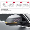 2PCS Cross Heart Rearview Mirror Sticker (Pink)