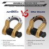 AUTMATCH D Ring Shackles 3/4" Mega Shackle (2 Pack) 68,000Ibs