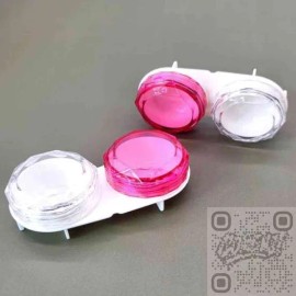 살림발굴단 렌즈 보관 케이스 화이트핑크 미용렌즈 겨울옷보관함 휴대용렌즈케이스 Living Excavation Team Lens Storage Case White Pink Beauty Lens Winter Clothing Storage Portable Lens Case